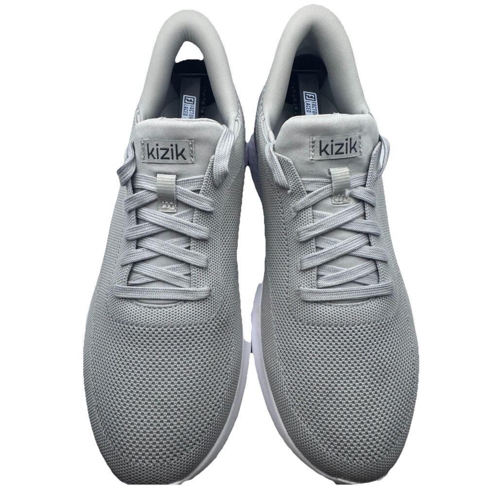 Kizik Athens Wide Grey Slip-on Sneakers Womens Size 11 Mens Size 9.5 Athleisure